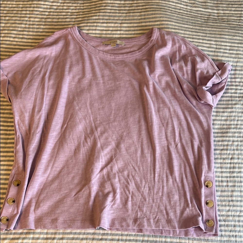 Lou & Grey Light Purple Short Sleeve Tee